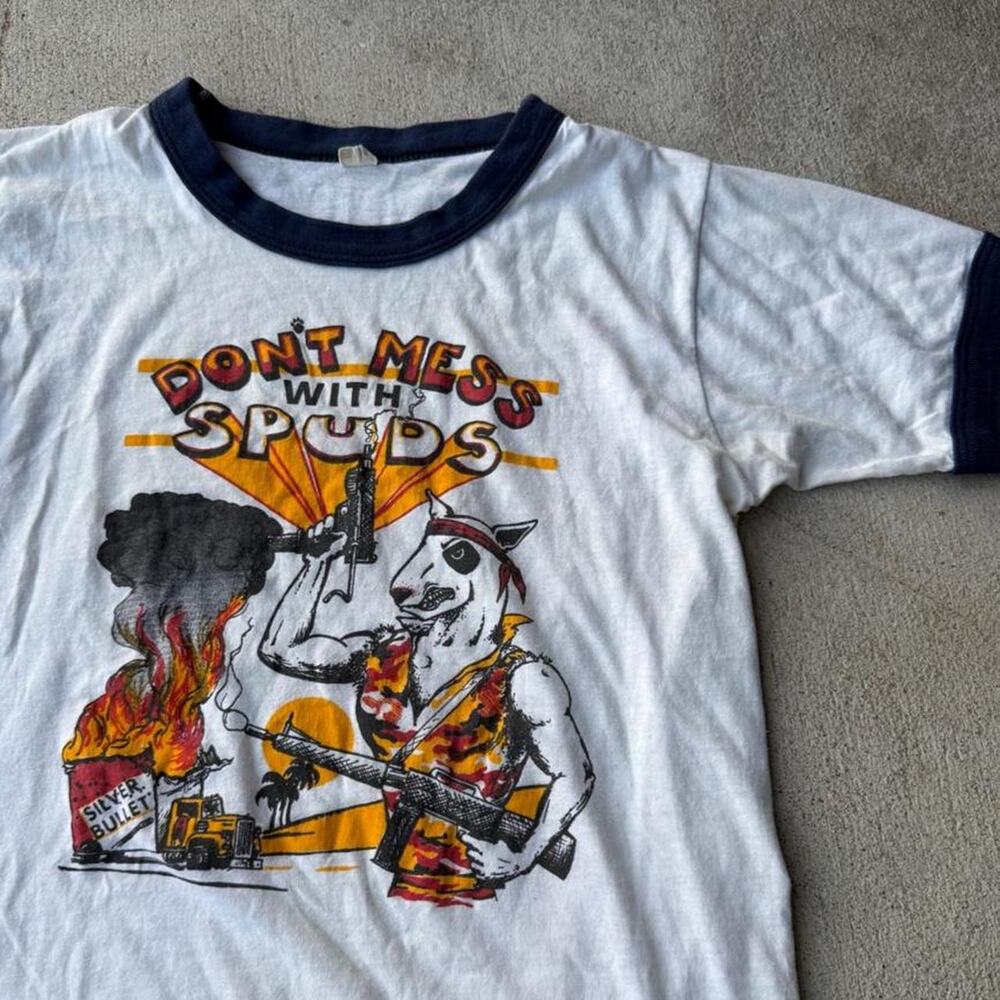 Vintage spuds mackenzie tee ringer XXS